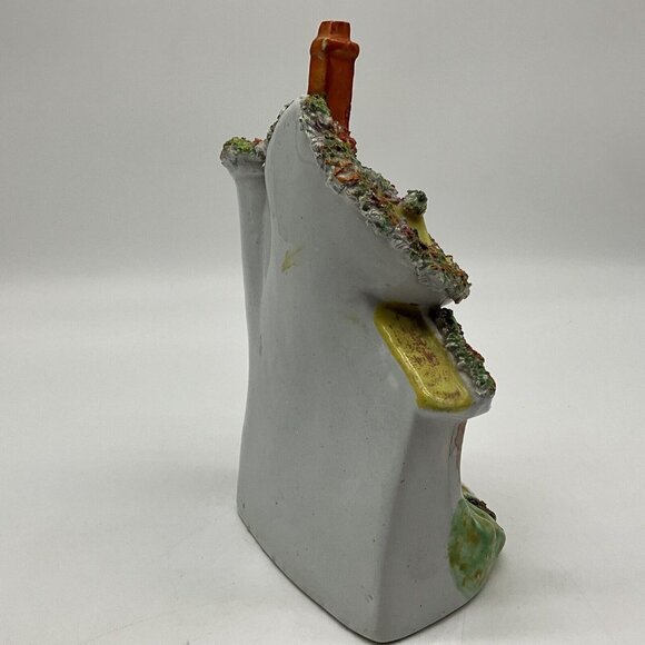 Antique 19th Century Staffordshire Flatback Spill Vase Made in England Collectib - Picture 15 of 16